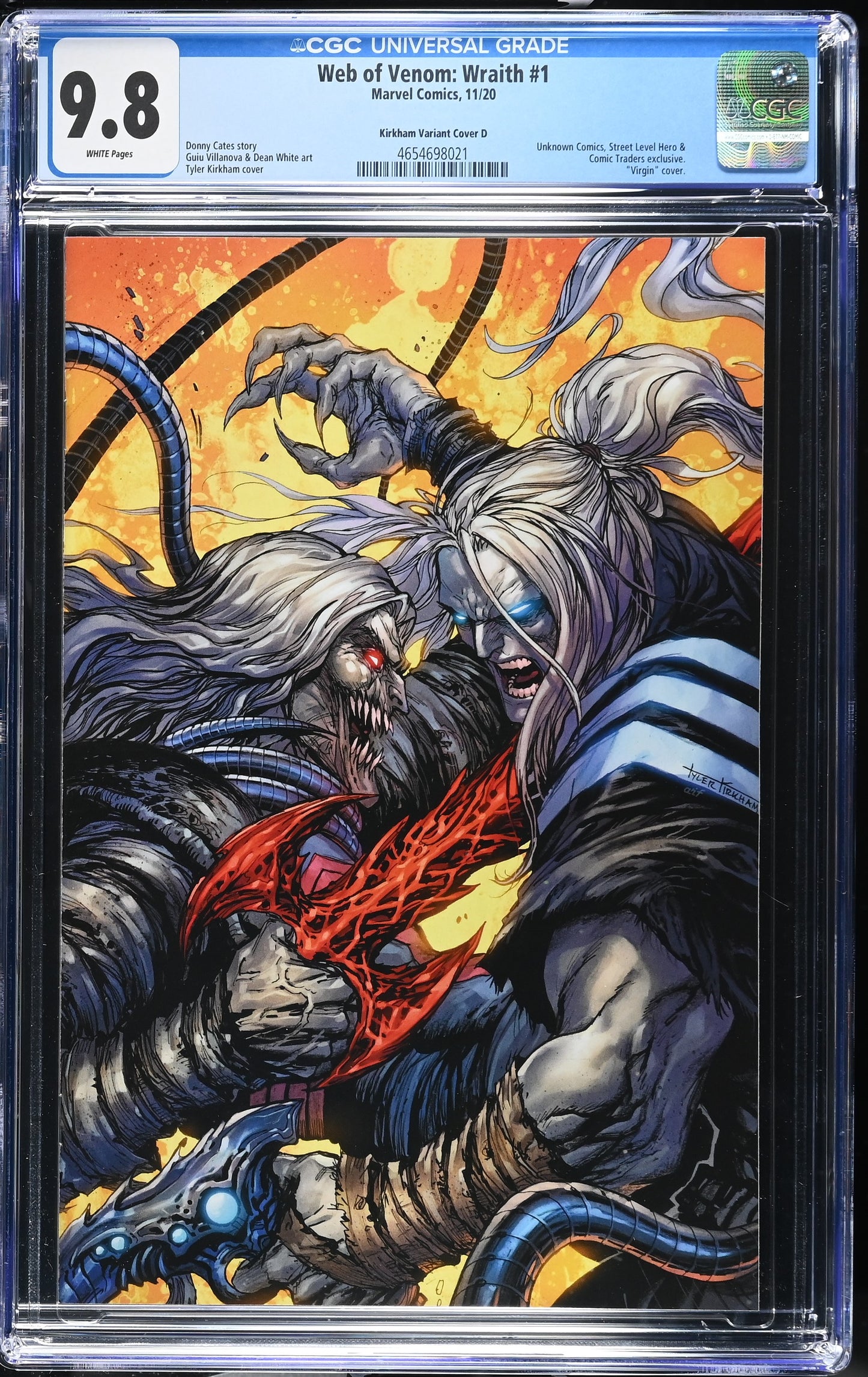 Web of Venom: Wraith #1 -Unknown Comics Tyler Kikham Virgin Secret Cover CGC 9.8