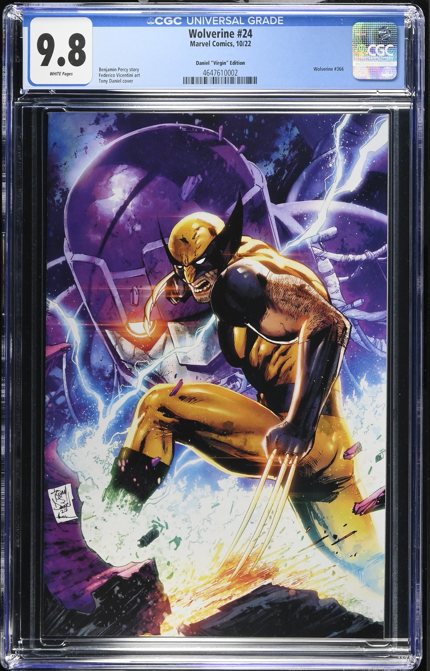Wolverine #24 CGC 9.8- Tony S. Daniel Virgin Variant