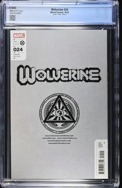Wolverine #24 CGC 9.8- Tony S. Daniel Virgin Variant