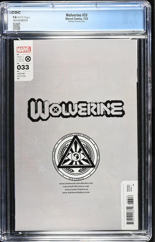 Wolverine 33 CGC 9.8 Williams Variant Cover