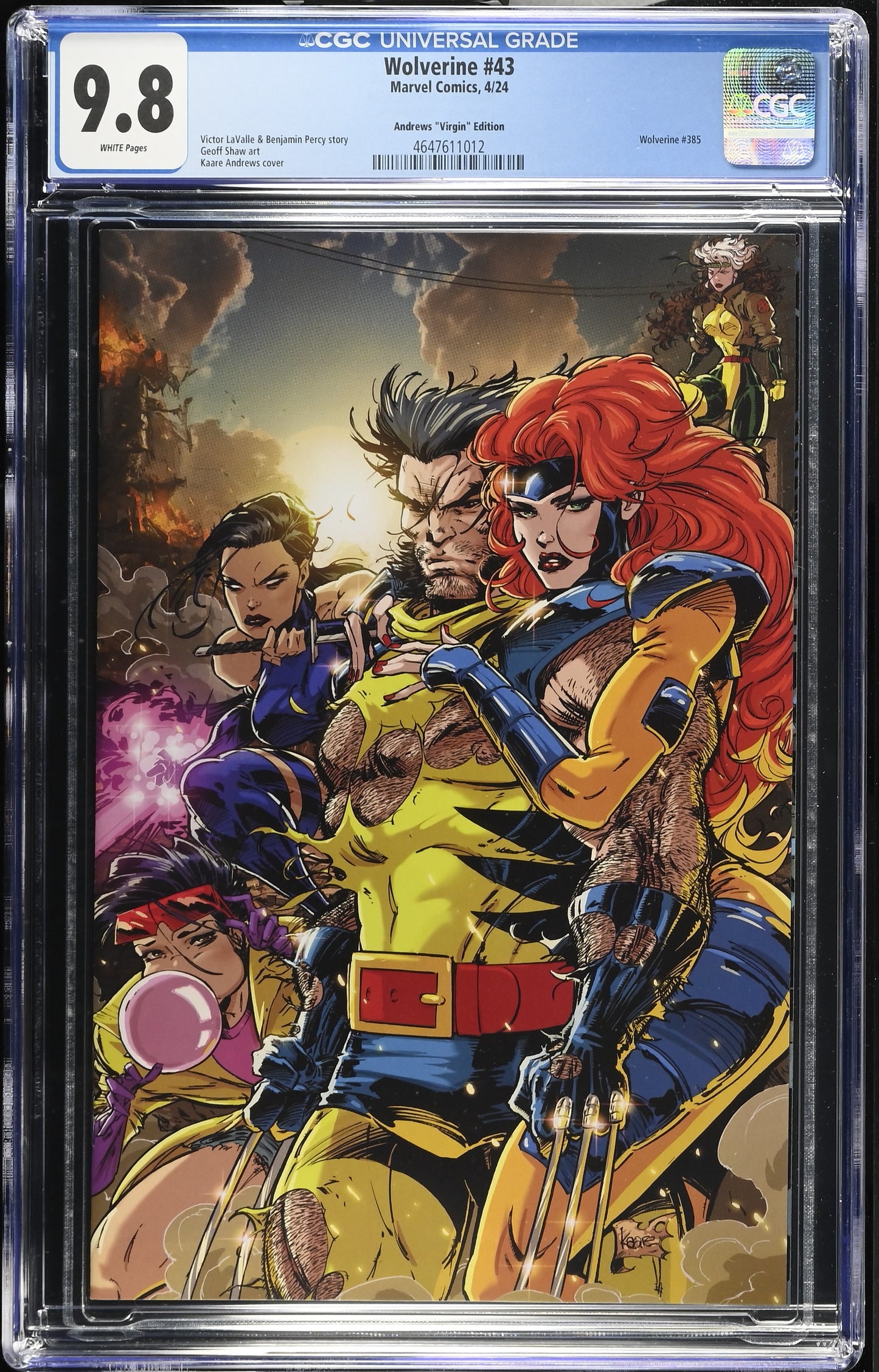 Wolverine #43 CGC 9.8 Marvel - Kaare Andrews Exclusive Virgin Variant