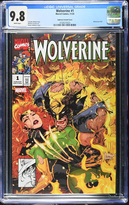 Marvel Comics Wolverine #1 2024 CGC 9.8 Kaare Andrews Variant
