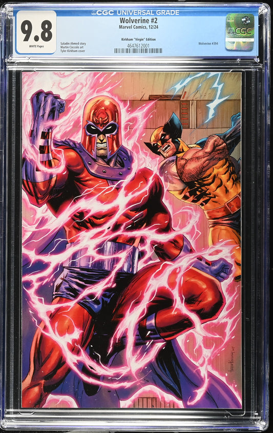 Wolverine #2 Marvel Kirkham Virgin - CGC 9.8 Magneto Wolverine