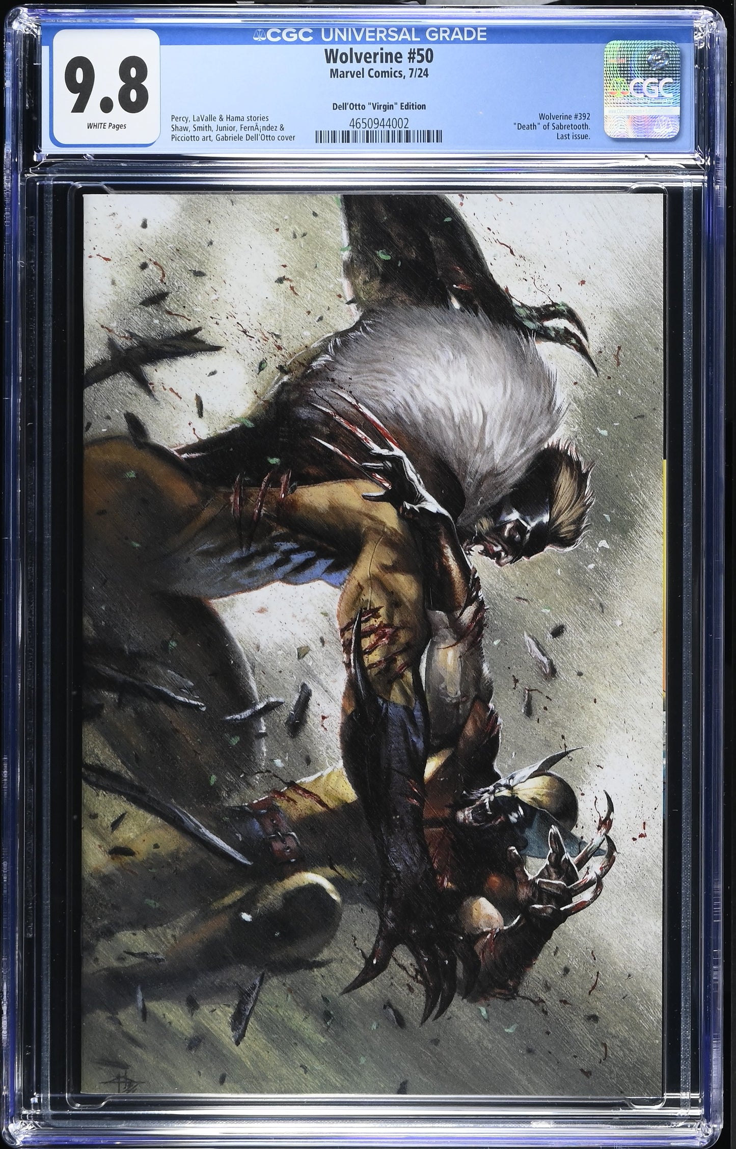 Wolverine  #50 (2024) CGC 9.8 Gabriele Dell'otto Virgin Edition