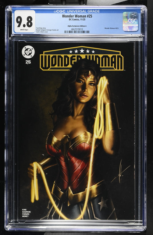 Wonder Woman #25 - Alpha Exclusives Carla Cohen Limited Variant Cover - CGC 9.8