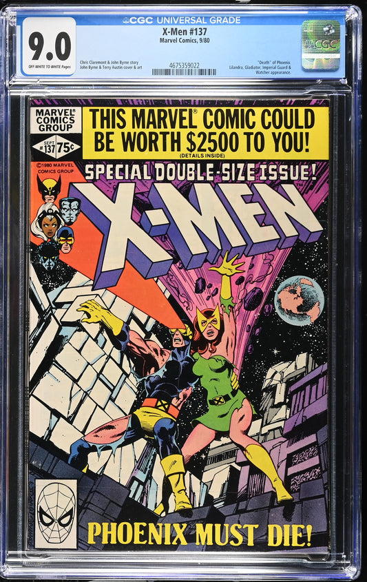 X-men #137 CGC 9.0 -1980 -Dark Phoenix- Death of Jean Grey