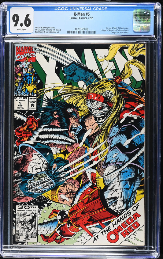 X-Men 5 CGC 9.6 (1st app of Maverick & 2nd Omega Red)